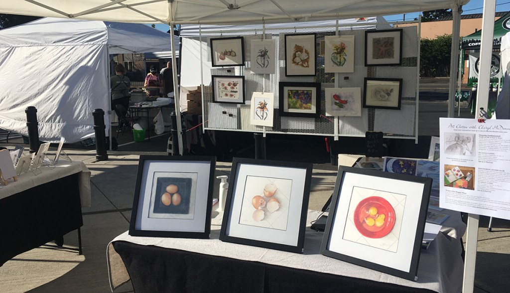 My booth at the Tigard Farmers Market
