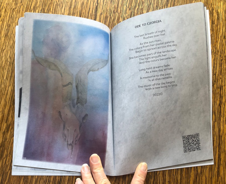 Pages of Ode to Georgia art and poem