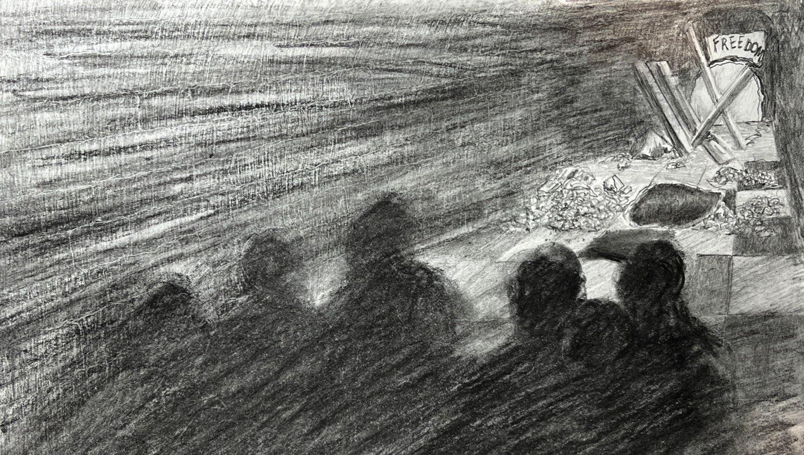 focus on the light of freedom at the end of this dark tunnel